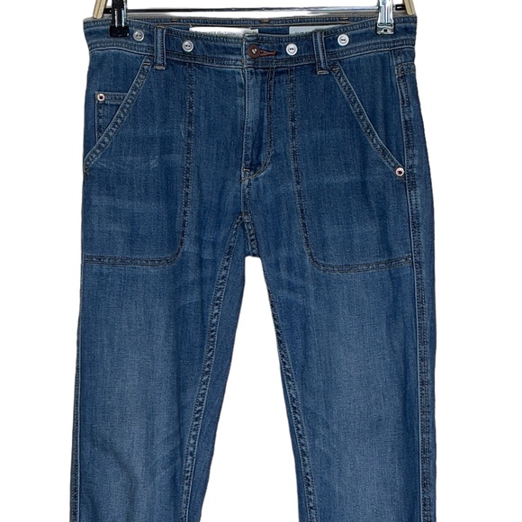 Pilcro And The Letterpress Anthropologie Size 25 Slim Boyfriend Blue Jeans - Picture 2 of 10